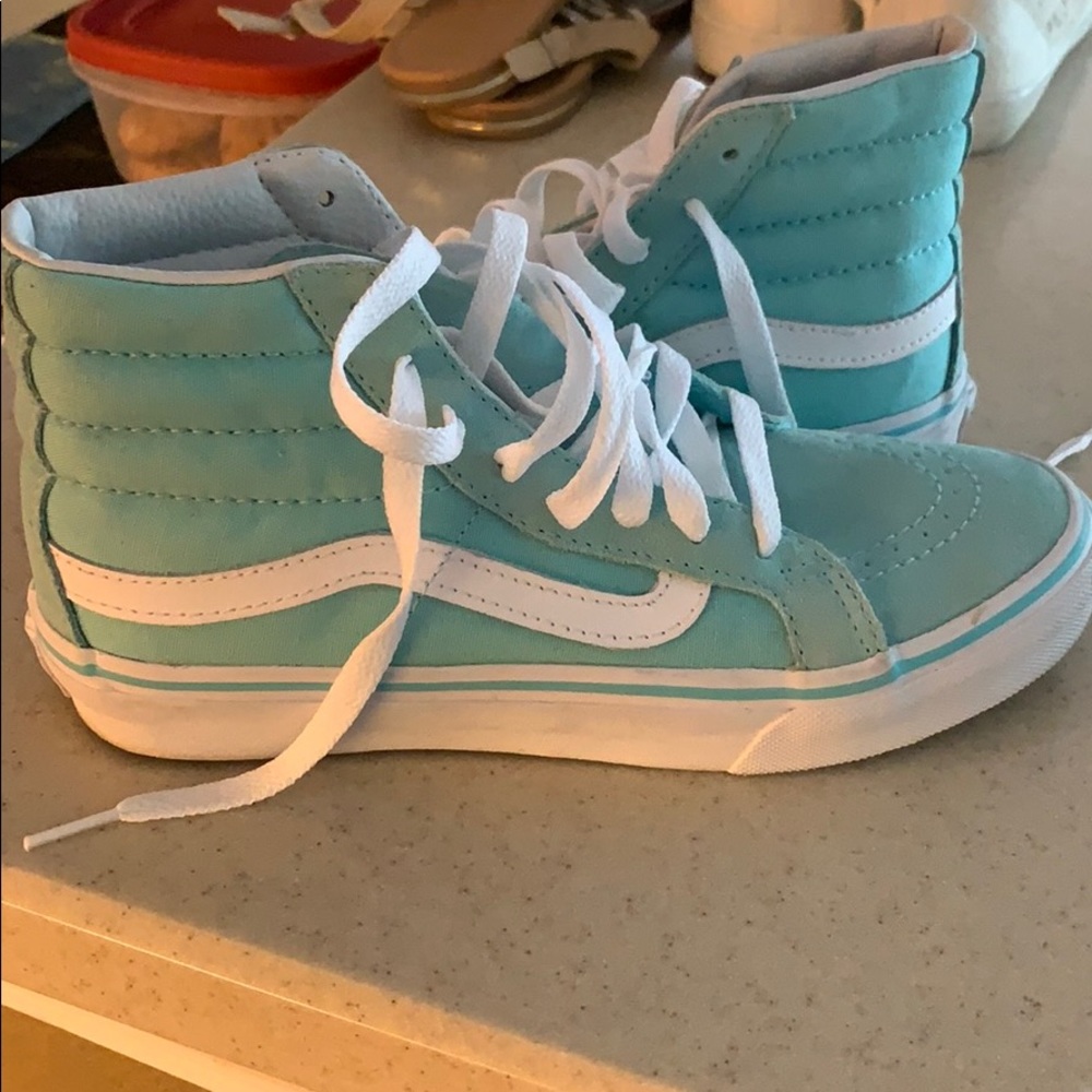 Tiffany blue high top vans
